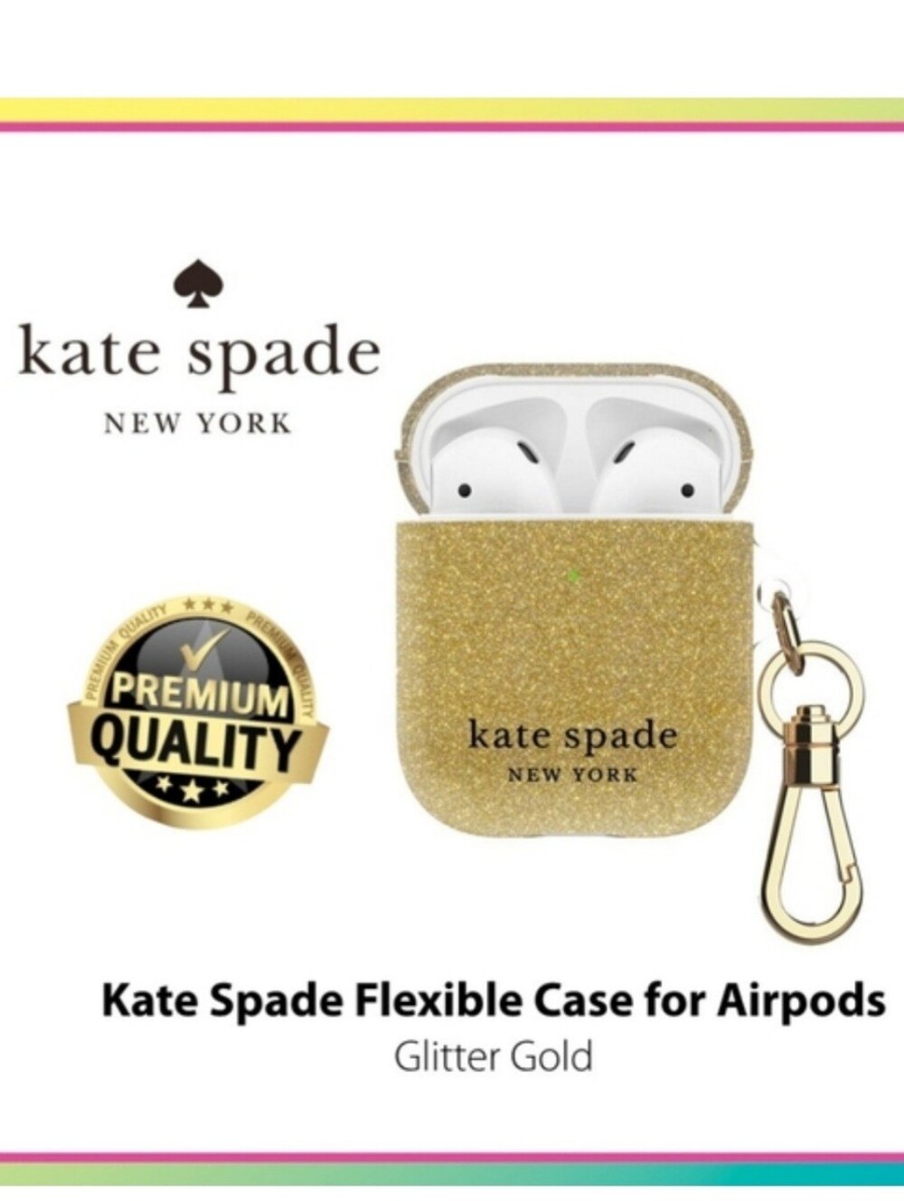 Kate Spade Gold Glitter AirPods Pro Case